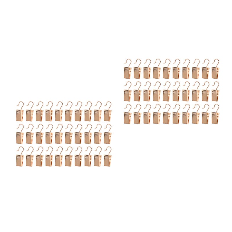 🚽 100 قطعة مشابك ستارة دش قوية ومتينة لتثبيت الستائر - Image 1