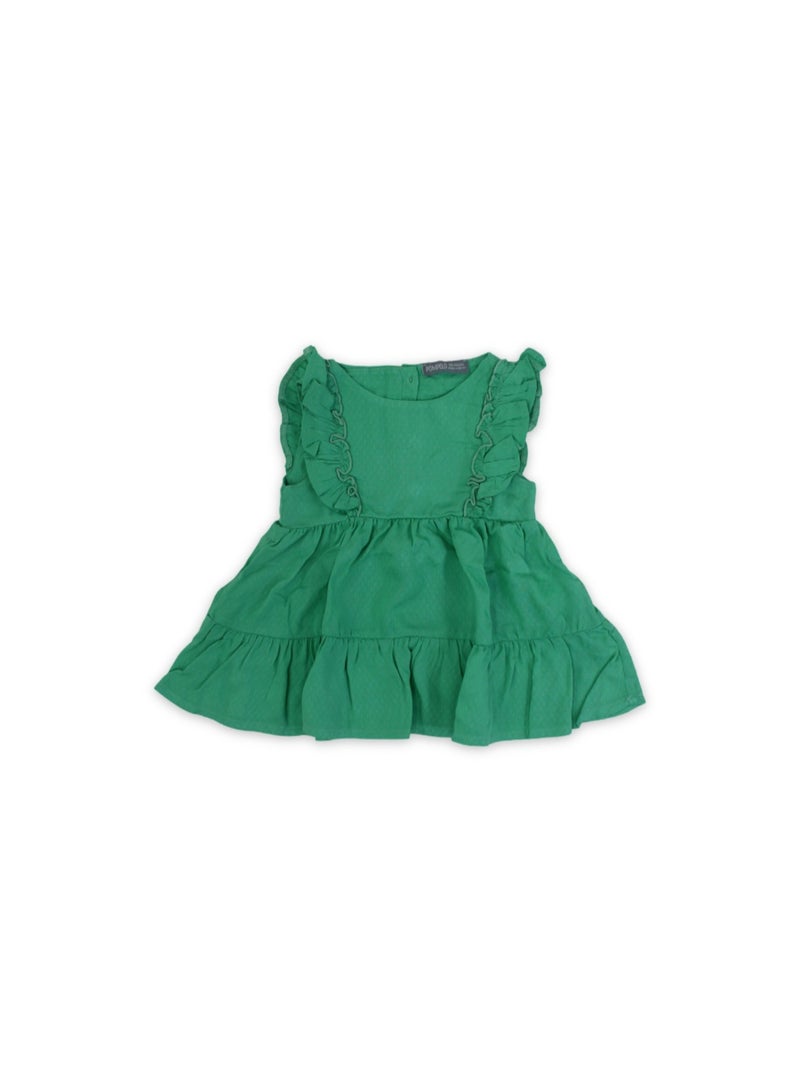 Pompelo Baby Girls Cotton Sleeveless Dress - Image 1