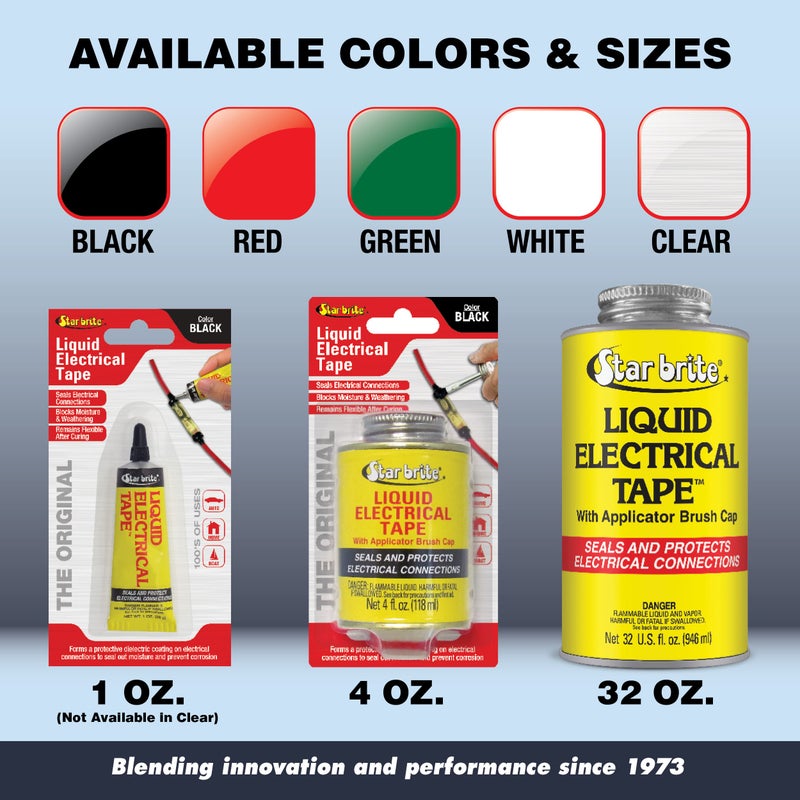 STAR BRITE Liquid Electrical Tape, Black -1 OZ Tube with Precision Applicator Tip - Superior Adhesion & Flexible Protection for Frayed Cables, Terminals & Electric Splices (084154) - Image 3