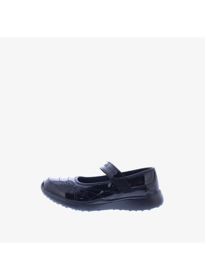 SKECHERS Girls' Textured Mary Jane Shoes with Hook and Loop Closure - MICROSTRIDES - Image 3
