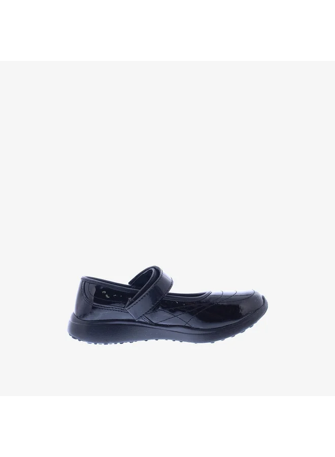 سكيتشرز Girls' Textured Mary Jane Shoes with Hook and Loop Closure - MICROSTRIDES