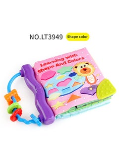 Generic Large Cloth Book Baby Cloth Book Baby Palm Book Early Education Puzzle With Ring Paper BB Gum Cloth Book Gum-Color:4 Pages And 8 Sides Graphic Cloth Book 137g  - Image 1