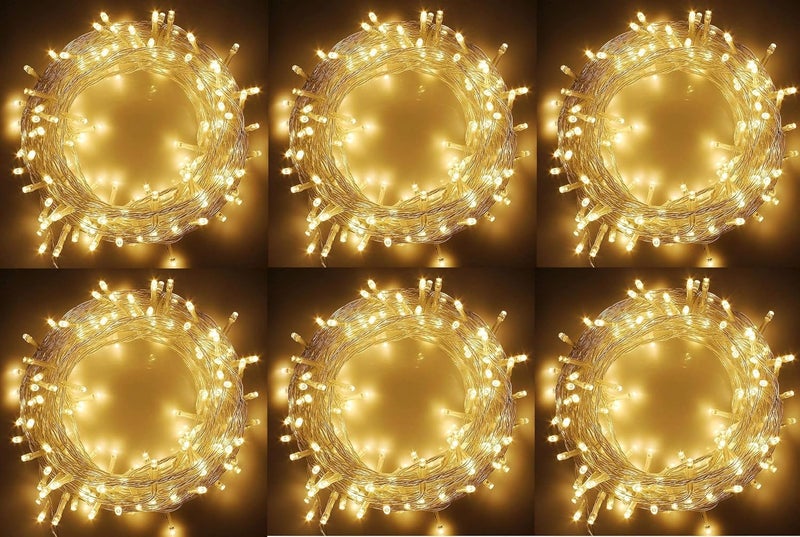 Desidiya Led Rice Light for Decoration Strip and Series Light for Indoor Outdoor Decoration 12Meter Pack of 6 - Image 1