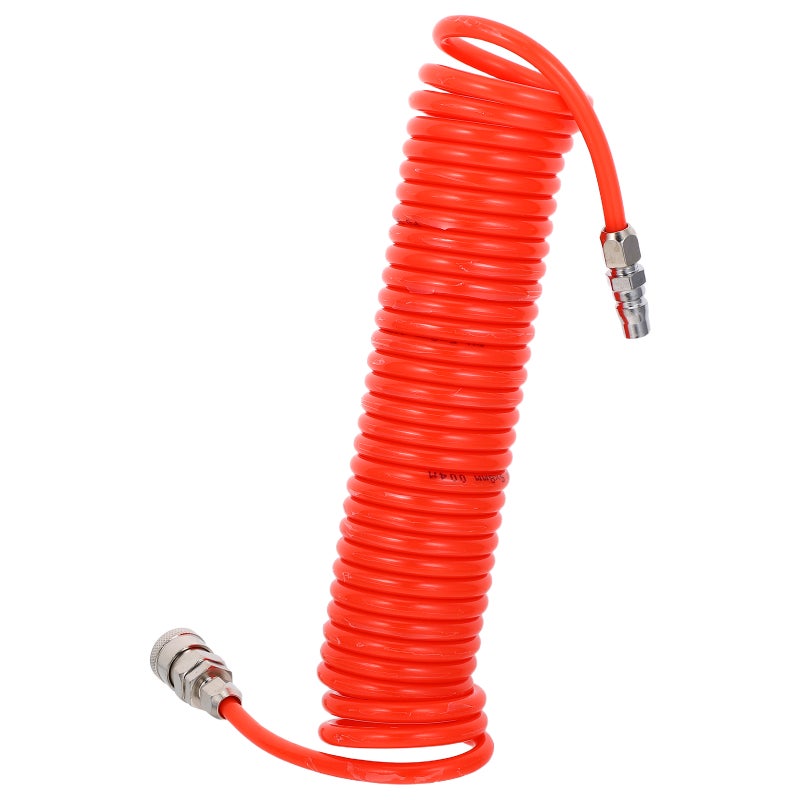 Recoil Air Hose: Flexible Air Compressor Hose Line with Connector ID 5MM OD 8MM - 6m/19.7ft Compressor Accessory Replacement Pipe Tube Assembly - Image 1