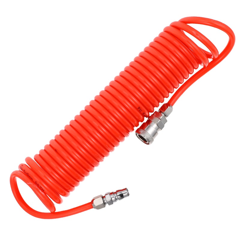 Recoil Air Hose: Flexible Air Compressor Hose Line with Connector ID 5MM OD 8MM - 6m/19.7ft Compressor Accessory Replacement Pipe Tube Assembly - Image 5
