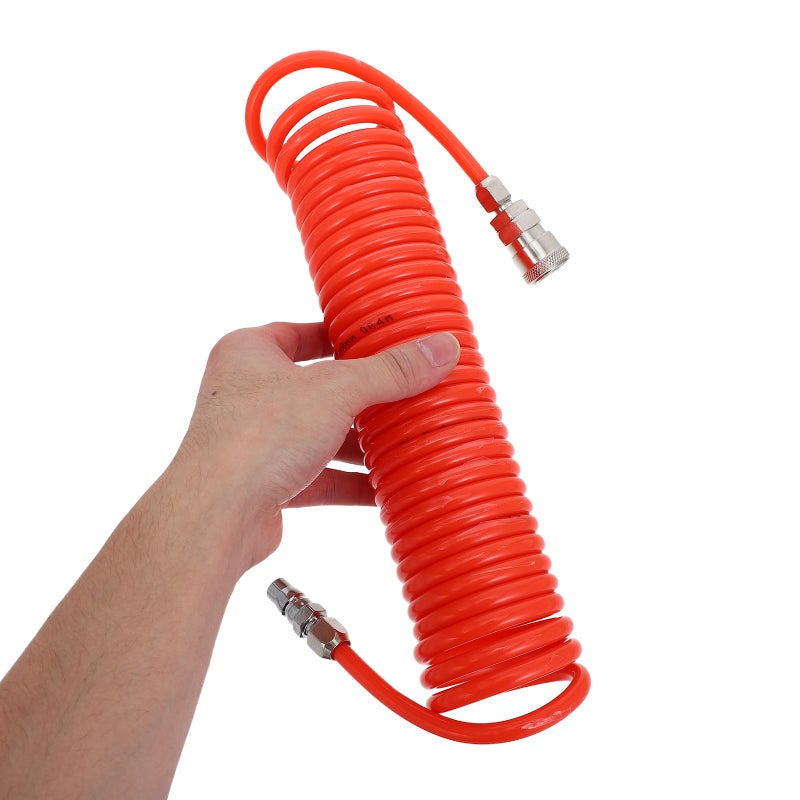 Recoil Air Hose: Flexible Air Compressor Hose Line with Connector ID 5MM OD 8MM - 6m/19.7ft Compressor Accessory Replacement Pipe Tube Assembly - Image 2