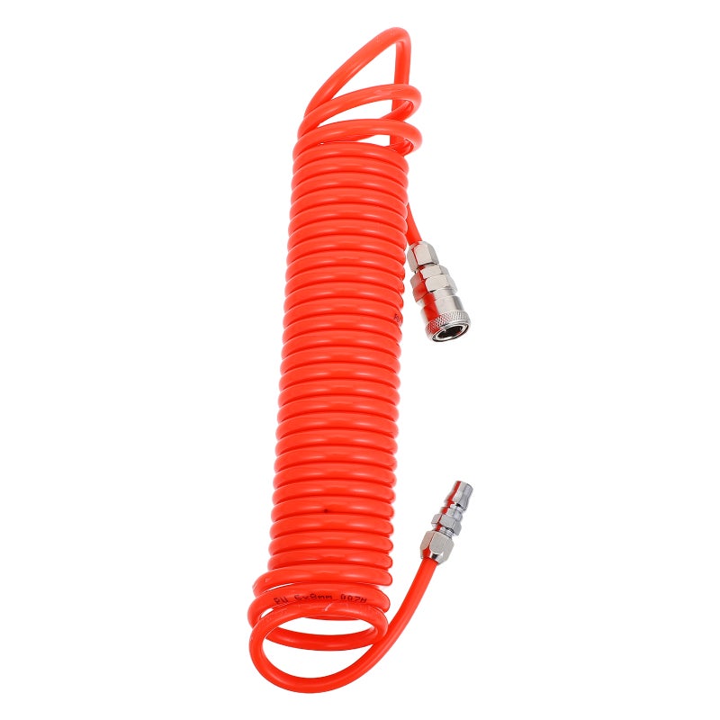 Recoil Air Hose: Flexible Air Compressor Hose Line with Connector ID 5MM OD 8MM - 6m/19.7ft Compressor Accessory Replacement Pipe Tube Assembly - Image 4