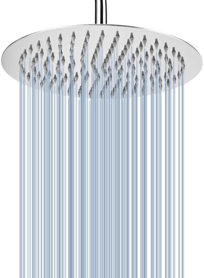 Voolan Rain Shower Head, High Flow Large Rainfall Showerhead Made of All Metal Stainless Steel, Waterfall Body Covering, Universal Wall and Ceiling Mount (12 Inch, Chrome) - Image 1