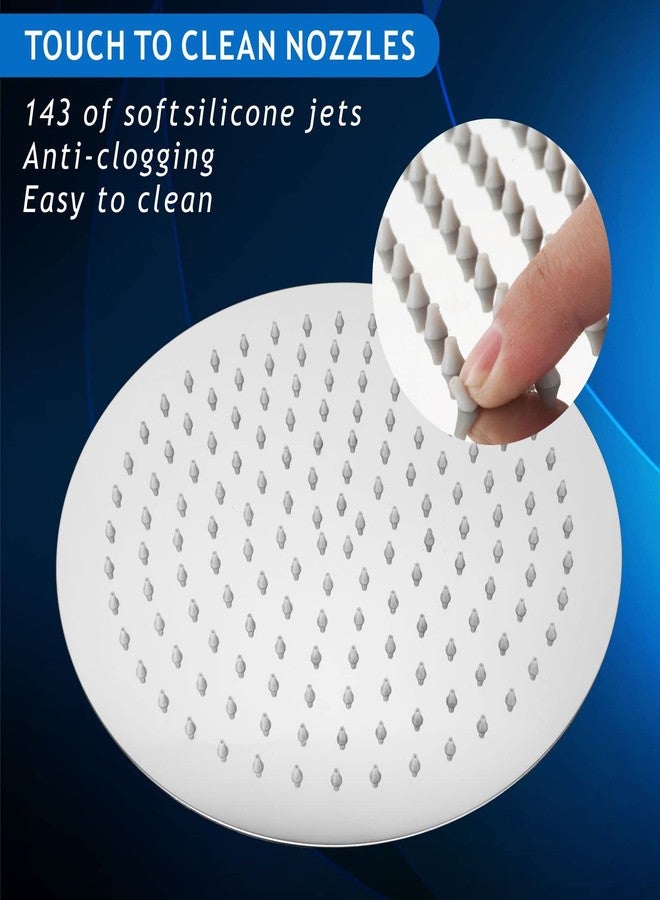 Voolan Rain Shower Head, High Flow Large Rainfall Showerhead Made of All Metal Stainless Steel, Waterfall Body Covering, Universal Wall and Ceiling Mount (12 Inch, Chrome) - Image 3