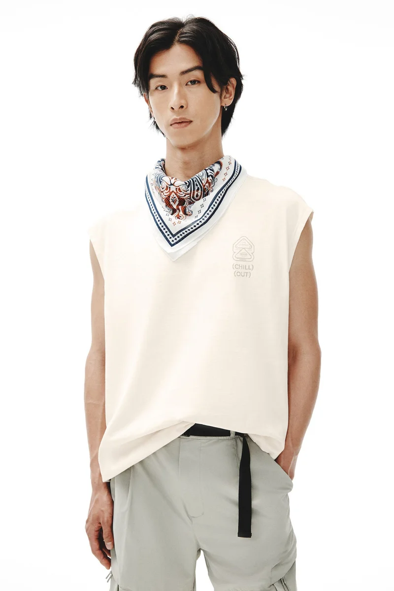 H&M Loose Fit Printed cotton vest top
