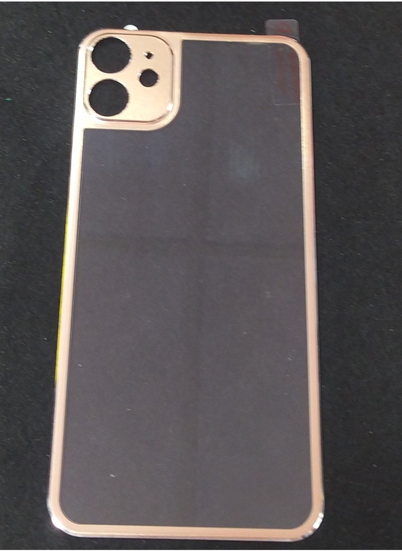 Generic - Curved Tempered Glass Screen iPhone 11 Gold 2 IN 1 front and back - Image 1