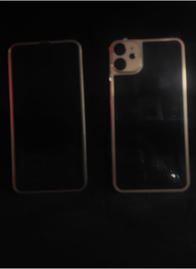 Generic - Curved Tempered Glass Screen iPhone 11 Gold 2 IN 1 front and back - Image 1