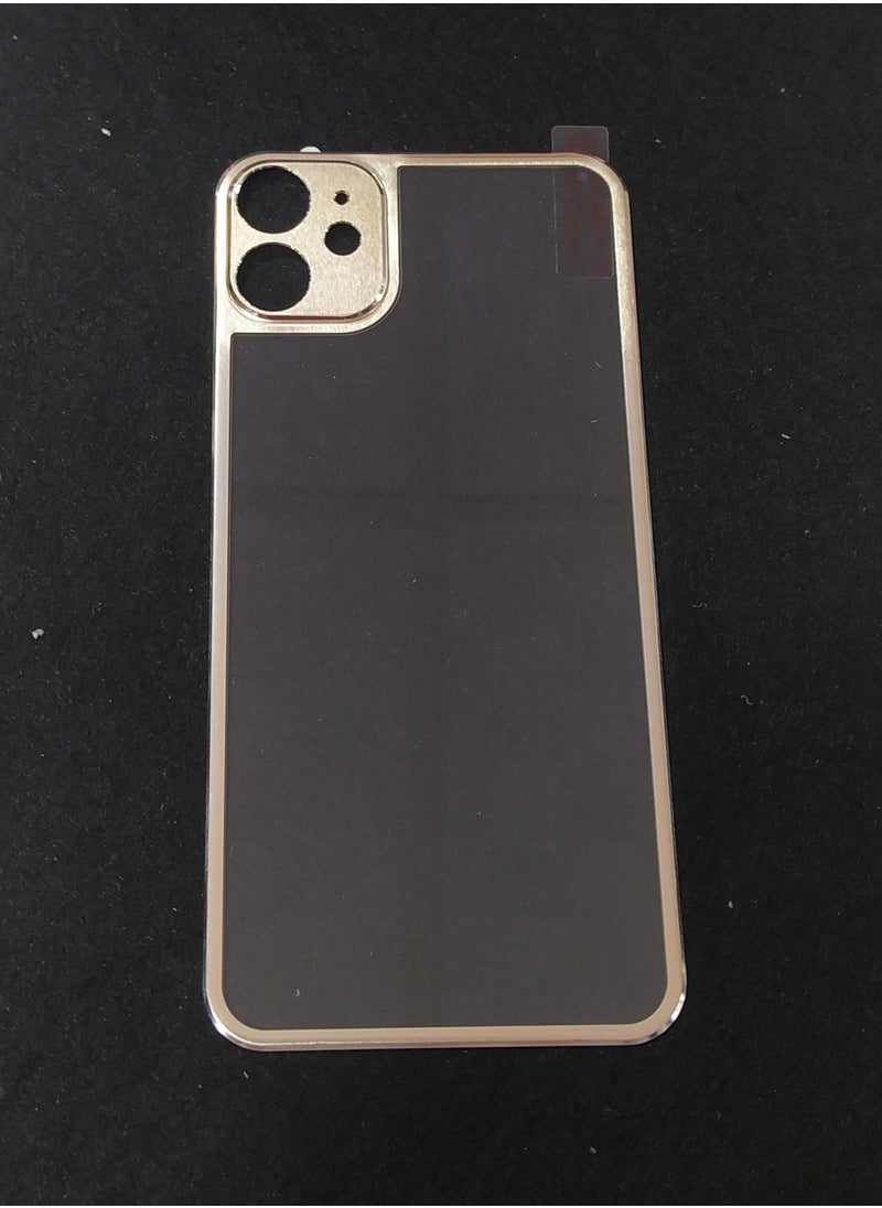 Generic - Curved Tempered Glass Screen iPhone 11 Gold 2 IN 1 front and back - Image 1