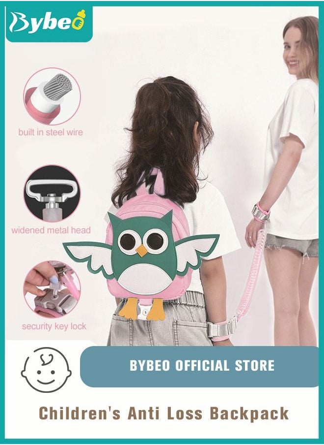 Bybeo 2-In-1 Children Backpack with Safety Harness, Toddler Backpack With Anti-Lost Safety Belt Wrist Link For Boys Girls  - Image 1