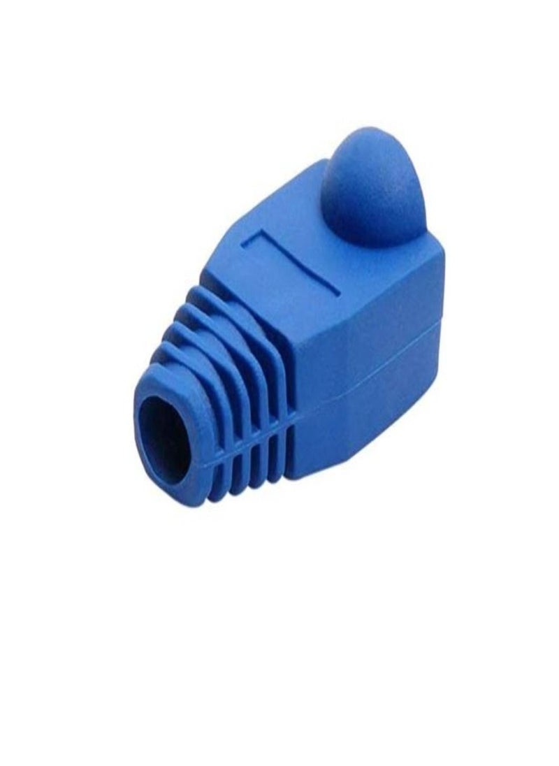 Bolien Plastic Cat5E Cat6 Ethernet RJ45 Cable Cap - 100 Pieces Dark Blue