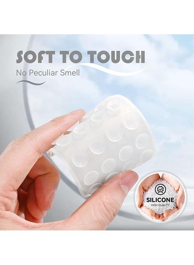 2 Pcs Silicone Phone Sticky Grip, Suction Phone Case Mount for iPhone and Android, Hands-Free Sticky Cell Phone Grip (Transparent)
