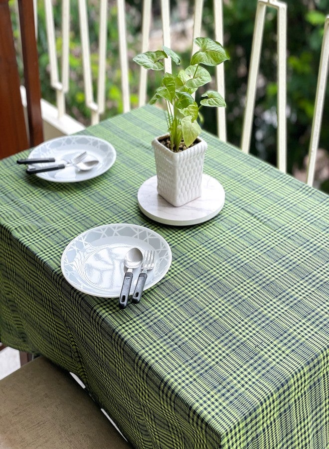 PIXEL HOME DECOR © Cotton Square 4 Seater Centre Table Cover (4.5 ft x 4.5 ft, Green Stripe), Medium - Image 2