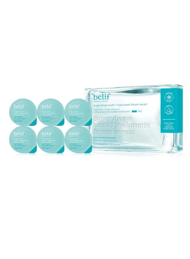 Belif Frozen Serum Capsules 3ml *6 | 7 Types Hyaluronic Acid, Peptide & Caffeine | Cooling, Hydrating & Pore Tightening Skincare | Icy Moisture, Firming & Radiance Boost | 6 Capsules - Image 1