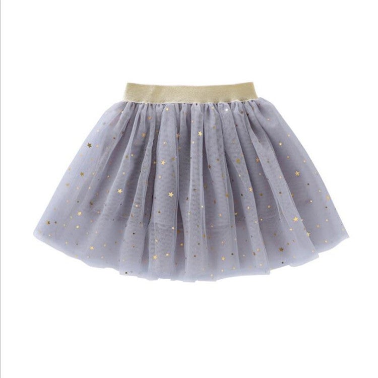 Fashionable Kidsren'S Skirt Girl Princess Star Glitter Dance Tutu Skirt Sequin Party Five-Star Skirt 202 - Image 5