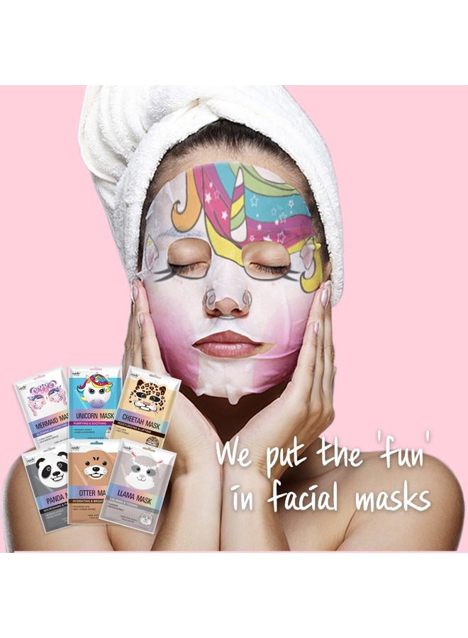 Epielle Animal Character Sheet Masks | Korean Spa Masks for All Skin Types | Face Mask, Spa Gifts, Birthday Party Gifts, Girls' Night, Skincare Party | Assorted 6 Pack | Korean Skincare, Easter Gift - Image 5
