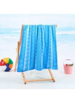 BYFT Jacquard Beach Towel (86x162 cm) 390 Gsm Cool Hexagon Cotton-Set of 1  - Image 1