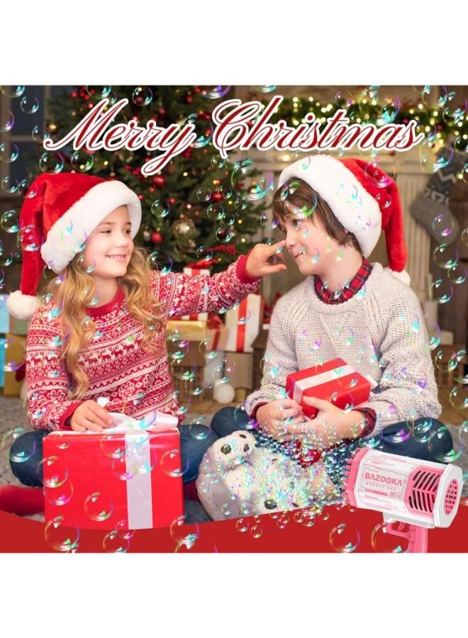 مسدس فقاعات آلي بأضواء ملونة - وردي (69 فتحة، أكثر من 6000 فقاعة/دقيقة) - Image 4