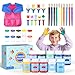 TMOL Washable Paint for Kids 10 Colors 2 fl oz 40 Pcs NonToxic Finger Paint Kit with Brushes Sponge Smock Toddler Art Supplies for Painting Craft School Projects - Image 3