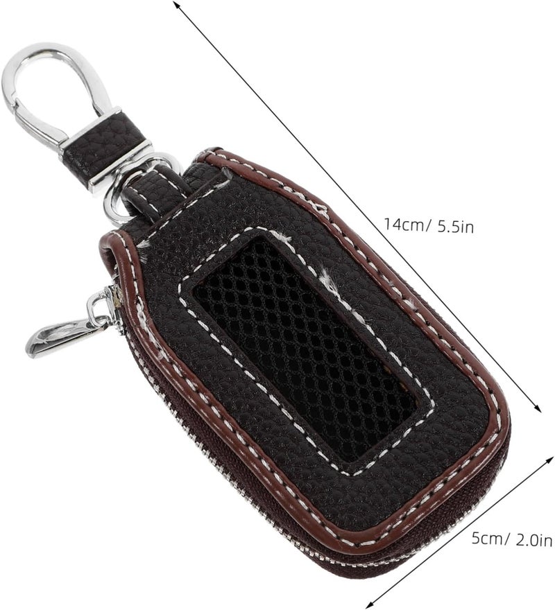 OUNONA Key Holder Pouch Secure Zipper Closure Compact Automotive Key Protector Bag Multifunctional Storage for Men Women for Everyday Use - Image 2
