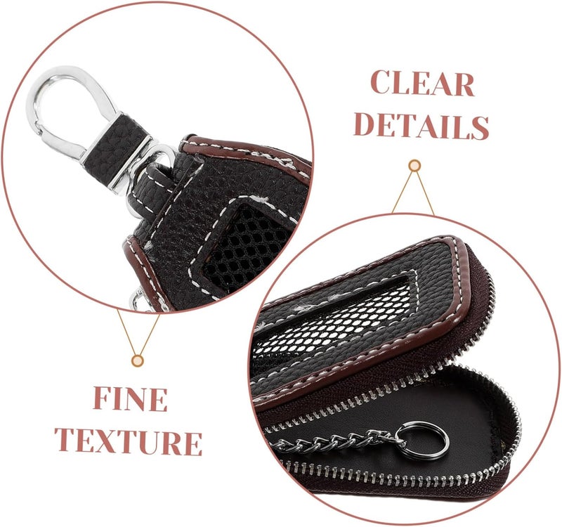 OUNONA Key Holder Pouch Secure Zipper Closure Compact Automotive Key Protector Bag Multifunctional Storage for Men Women for Everyday Use - Image 5