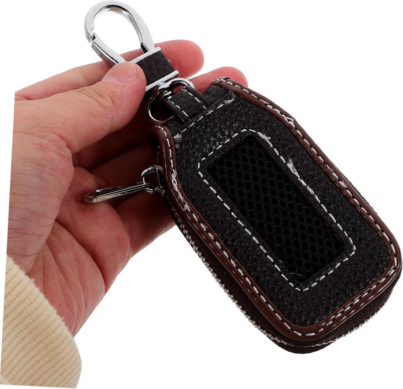 OUNONA Key Holder Pouch Secure Zipper Closure Compact Automotive Key Protector Bag Multifunctional Storage for Men Women for Everyday Use - Image 4
