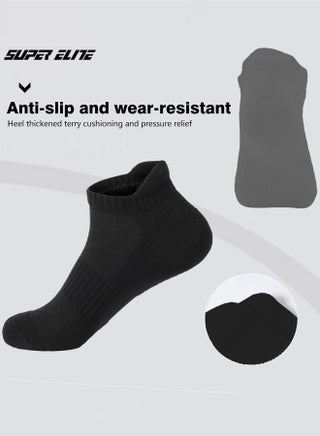 Performance Men's Athletic Socks (5-Pack) - Pure Black - Low Cut, Ultra-Comfort Cushioned, Breathable & Sweat-Wicking, Odor-Resistant - Ideal for Active Lifestyles & Sports - view 5