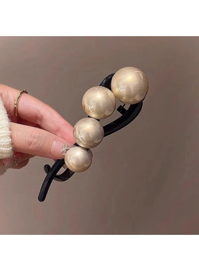 Goolsky دبوس شعر لولبي أنيق من لؤلؤ مزيف 1 قطعة، دبوس شعر دائري ملون بسيط، إكسسوار رأس للفتيات مناسب للاستخدام اليومي والتسريحات - Image 4