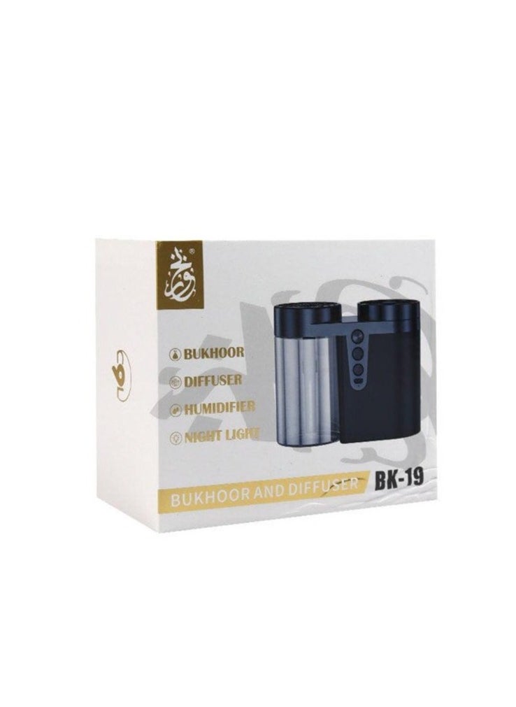 Bukhoor - Bukhoor Diffuser Electronic Car Bukhoor Usb Type-C Power Bakhoor Rechargeable | Black Electric - Image 1