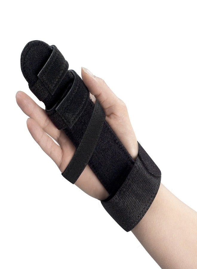 OTC Finger Immobilizer Hand Splint, Fracure Recovery Support, Medium, Black - Image 3