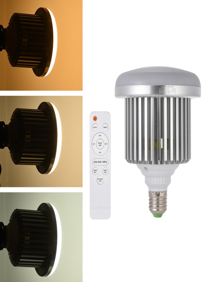 أندوير مصباح LED E27 50 واط مع سطوع قابل للتعديل ودرجة حرارة اللون 3200 كلفن ~ 5600 كلفن مع جهاز تحكم عن بعد لإضاءة استوديو الصور والفيديو تيار متردد 185-245 فولت - Image 2