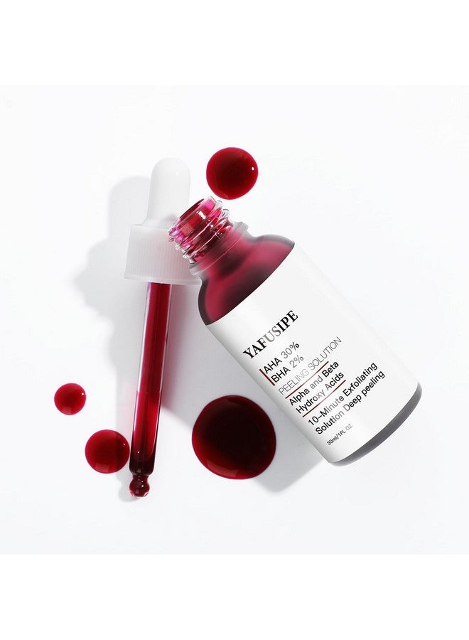 YAFUSIPE Aha 30% + Bha 2% Peeling Solution Exfoliating Aha 30% Bha 2% Peeling Solution Chemical Peel For Face Bha Aha Mask Red Peel Bha Liquid Exfoliant 1Floz - Image 1