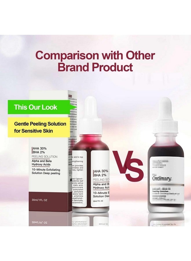 YAFUSIPE Aha 30% + Bha 2% Peeling Solution Exfoliating Aha 30% Bha 2% Peeling Solution Chemical Peel For Face Bha Aha Mask Red Peel Bha Liquid Exfoliant 1Floz - Image 2