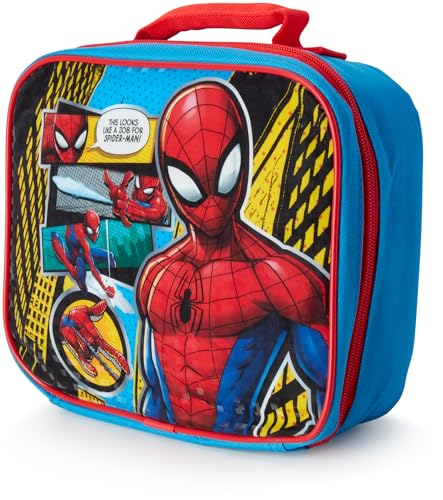 Fast Forward Spiderman Kids Lunch Box Insulated Lunch Bag Lunch Box Kids Girls Boys School Preschool Elementary Picnic Size One Size Spiderman RedBlue - Image 3