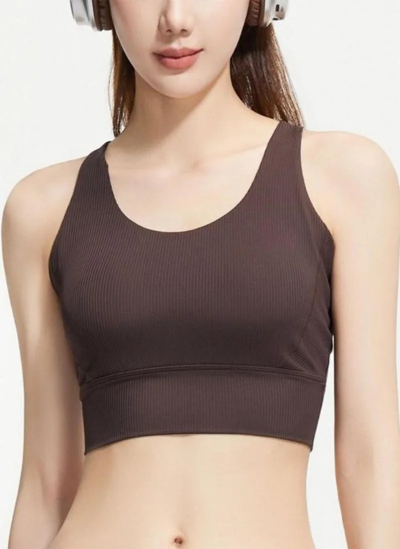 يونيكي Brown Solid Regular Strappy Back Bra