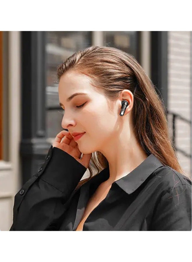 Transparent Headphone Box In Ear Wireless Bluetooth Headset with Microphone/Intelligent Noise Reduction/Low Latency Headsets Black