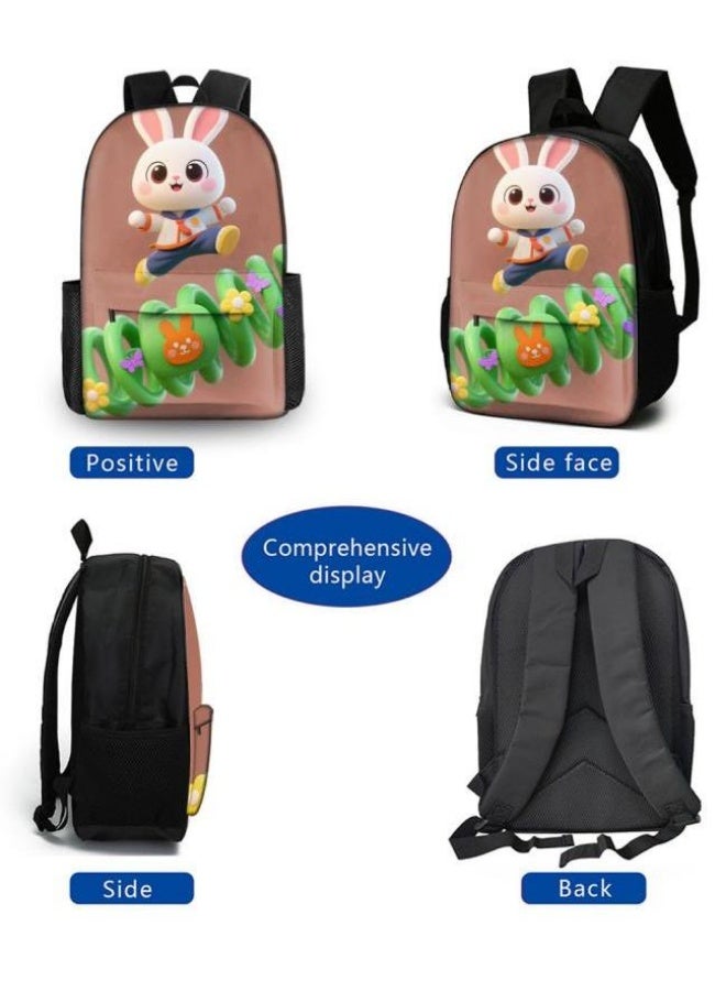 Bright Li Fire Unlock the new fashion of childish fun! Three-piece set of bags, cartoon elements for children and teenagers (students, children, friends' outings, mountain climbing, schooling, etc. can be used) - 31  - Image 3