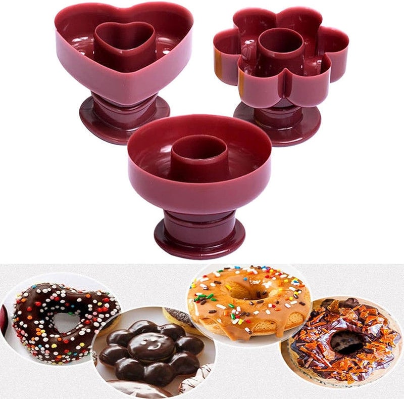 Bake House NonStick Doughnut Cutter Donut Mold Simple Operation for Chocolate for Sugar Paste Round Heart Flower Pach Off 6 - Image 5