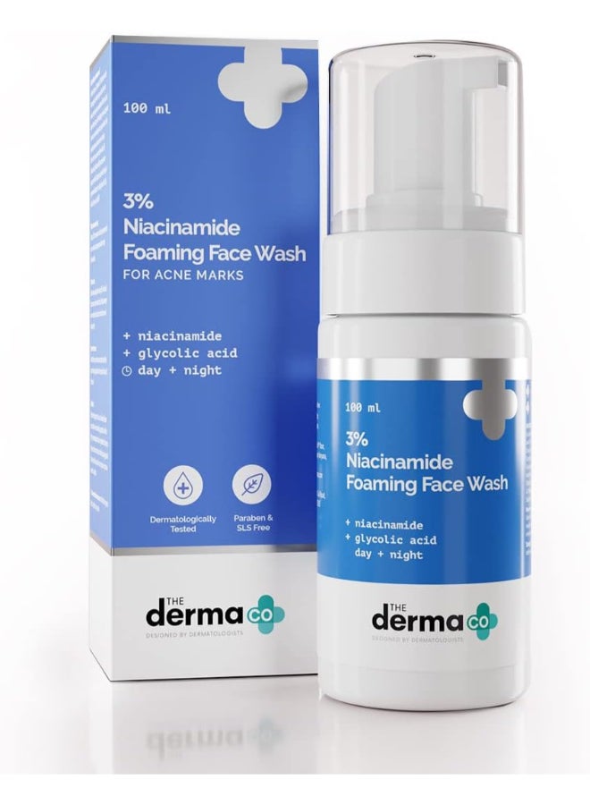 THE derma Co 3% Niacinamide Foaming Face Wash for Acne Marks - 100 ml  - Image 2