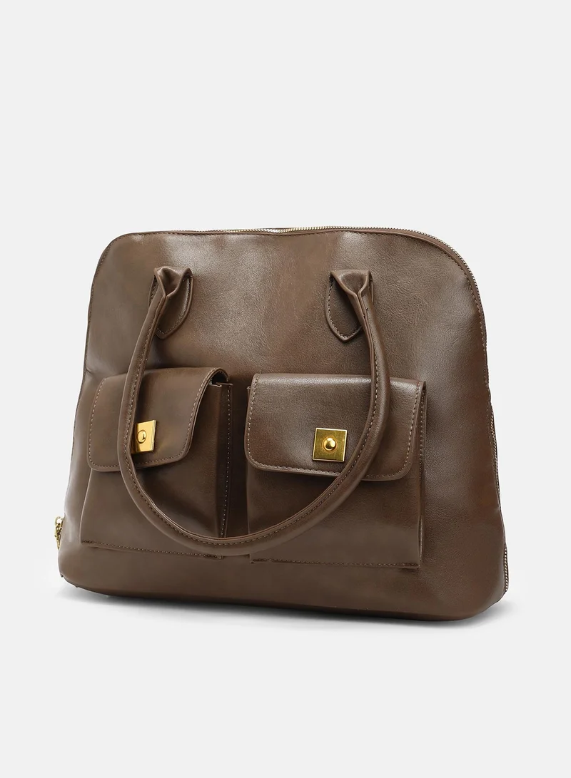 Haute Sauce  Double Pocket Satchel Bag for Women | Best Price UAE