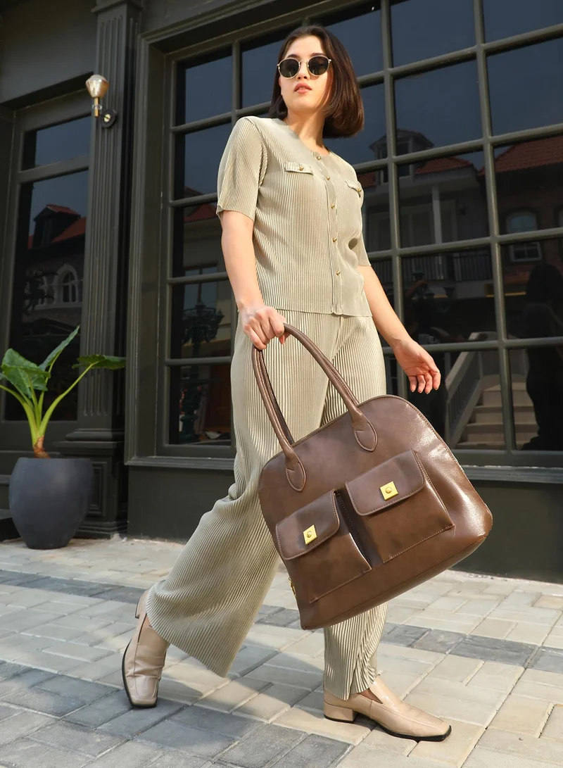 Haute Sauce  Double Pocket Satchel Bag for Women | Best Price UAE