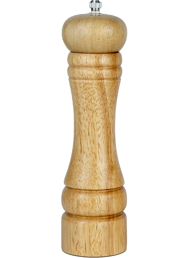 كويزين أرت Retro Manual Pepper Grinder Salt And Pepper Wooden Mill Grinder 8-Inch, Adjustable Coarseness Premium Stainless Steel Ceramics For Bbq/Kitchen Decoration/Restaurant, 20X8Cm