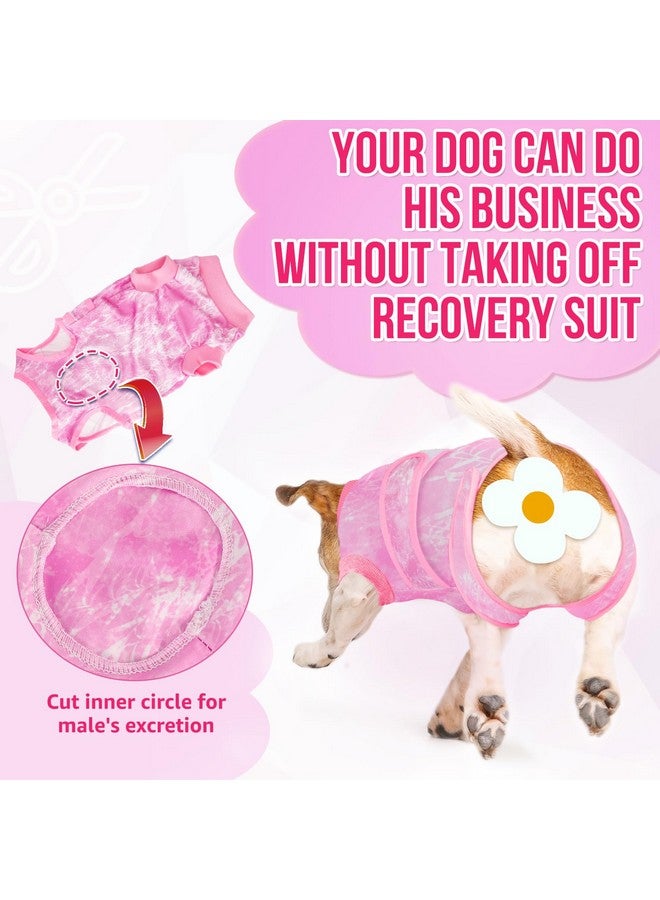 Lukovee Recovery Suit for Dogs - Zipper On Onesie for Female Male Dog, Abdominal Wounds Cone E-Collar Alternative, Prevent Licking Spay (Pink-TPI, L) - Image 4