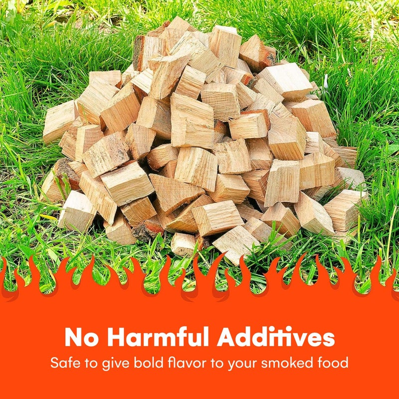 Zorestar Oak Smoker Wood Chunks, BBQ Cooking Natural Wood Chunks for All Smokers, 15-20 lbs - Image 4
