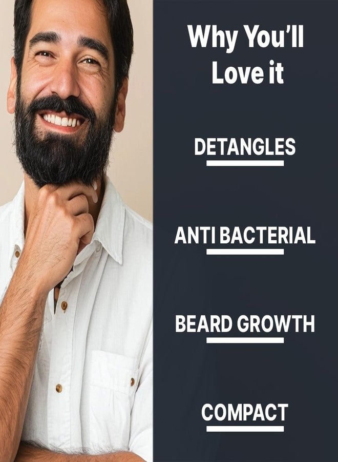 Allman ALL MAN Beard Shaper Comb, Neem Wood, Beard Styling, Tangle Free Beard, Eco-friendly & Sustainable Comb - Image 3