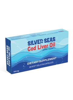 Silver Seas Silver seas capsules- Cod liver oil 550 mg - 20 soft gelatinous capsules  - Image 1